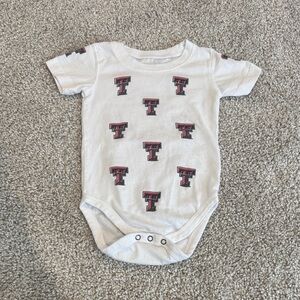 Texas Tech Logo Baby Onesie Bodysuit